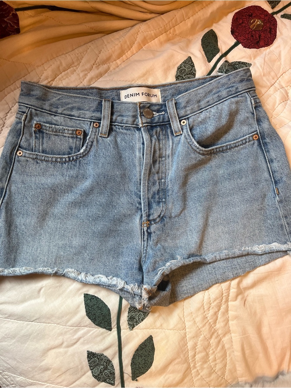 Denim Forum Ex-Boyfriend Button Fly Denim Shorts